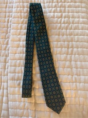 The Tie Bar - Teal Pattern Tie